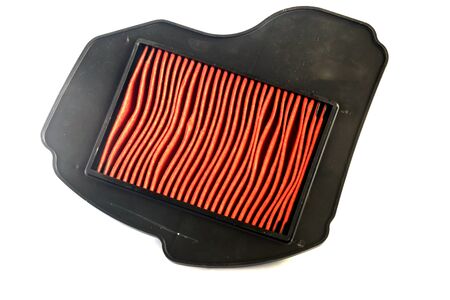 air filter for motorcycle on white backgroundの写真素材