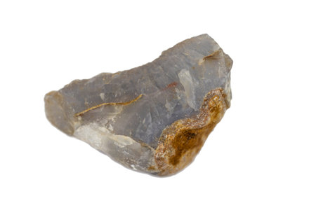 Chalcedony stone for accessories industrial isolate on white backgroundの写真素材