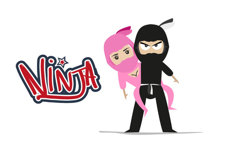 ninja in loveのイラスト素材
