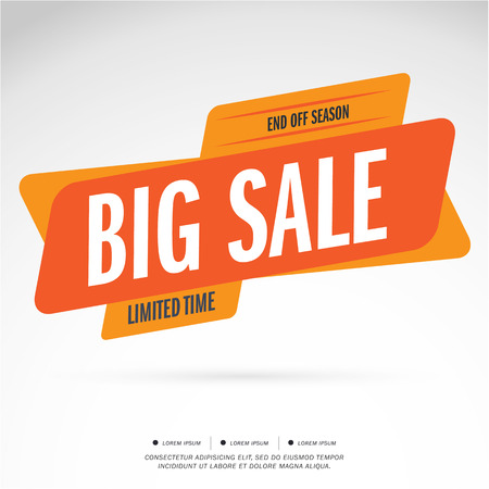 Orange Big Sale and special offer. Vector illustration.Theme Orange color.のイラスト素材