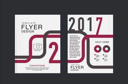 Brochure report business magazine poster template. Flyers design template vector.Cover book presentation Layout design on brochure background.A4 sizeのイラスト素材