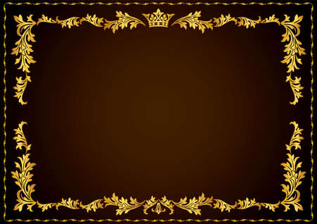 vintage ornament set. borders and frames.のイラスト素材