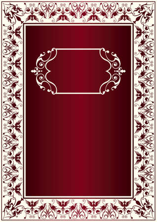 vintage ornament set. borders and frames.のイラスト素材