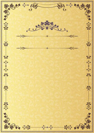 vintage ornament set. borders and frames.のイラスト素材