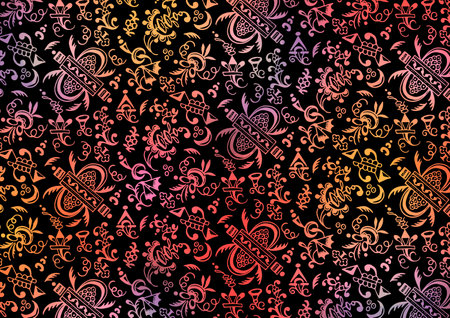 Vintage decorative background. vector seamless pattern.のイラスト素材