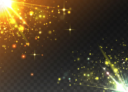 Vector illustration. the round light that is blurred by the lens is glittering.のイラスト素材