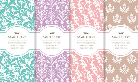 Vintage decorative background. vector seamless pattern.のイラスト素材