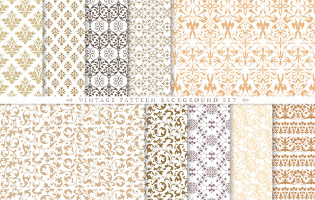 Vintage decorative background. vector seamless pattern.のイラスト素材