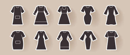 10 Icon Sets (Clothing/Women's Clothing)のイラスト素材