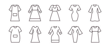 10 Icon Sets (Clothing/Women's Clothing)のイラスト素材