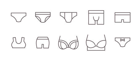 10 Icon Set (Clothing/Underwear)のイラスト素材
