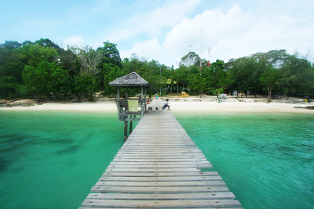 Wooden Boardwalk on the sea