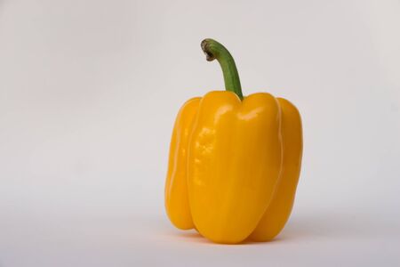 Perfectly ripe sweet yellow bell pepperの写真素材