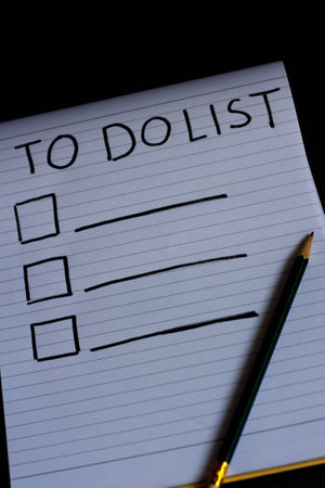 to do list on a white paper