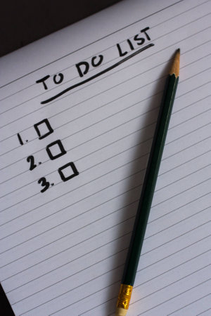 to do list on a white paper