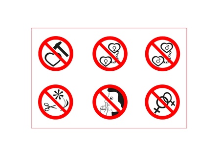 Prohibitory signsのイラスト素材