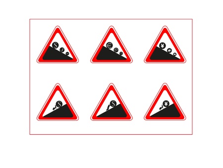 Road currency signes Road currency signes