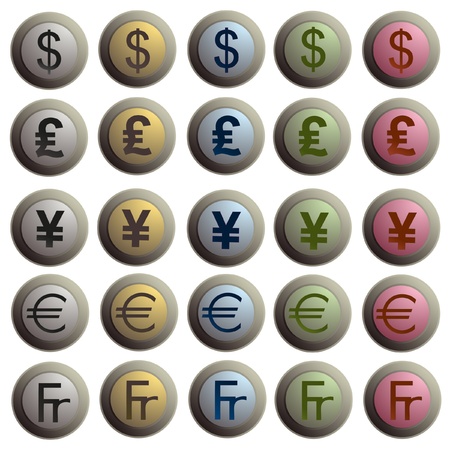 Set of twenty stylish buttons with love signsのイラスト素材