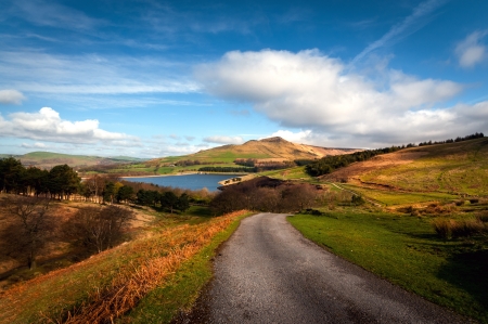 Classic british landscape at the Peak district near Manchesterの写真素材