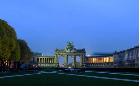 Arch de Triumph the famous landmark in Brussels Belgium at the Jubilee park.の写真素材