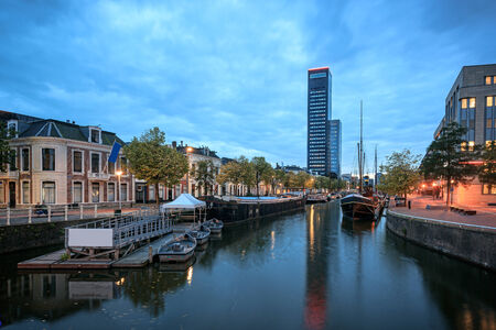 Achmea-Toren is the tallest building in Leeuwarden and Friesland province.のeditorial素材