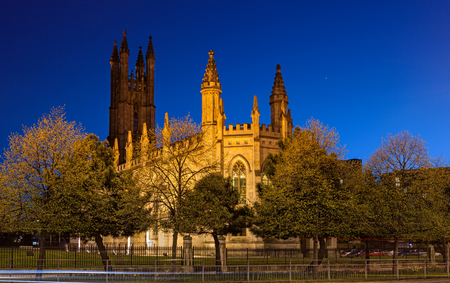 Gothic style architecture of St George church in Manchester Englandの写真素材