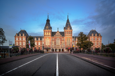 The Rijksmuseum is a Netherlands national museum dedicated to arts and history in Amsterdamのeditorial素材