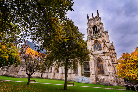 York minster is a grand gothic style cathedral in York City, UK.の写真素材