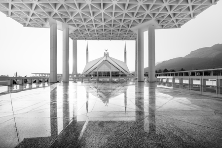 Shah Faisal Mosque is one of major landark and attraction of Islamabad, Pakistan.のeditorial素材