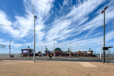 North Pier is the most northerly of the three coastal piers in Blackpool, England. Built in the 1860s, it is also the oldest and longest of the three.のeditorial素材