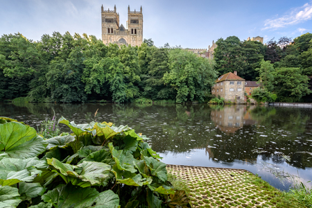 Durham Castle is a Norman castle in the city of Durham, England.の写真素材