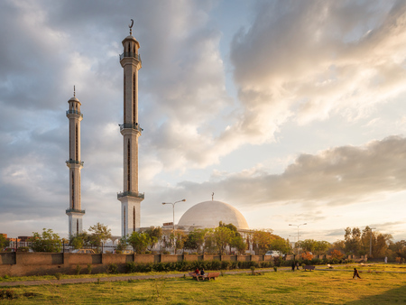 Masjid-e-Zarghoni is a famous and largest mosque in Hayatabad Peshawar, Pakistanの写真素材