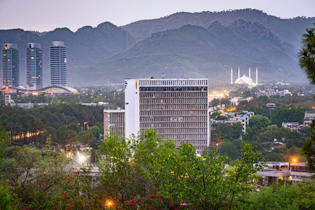 View of Islamabad landmarks and margalla hills.のeditorial素材