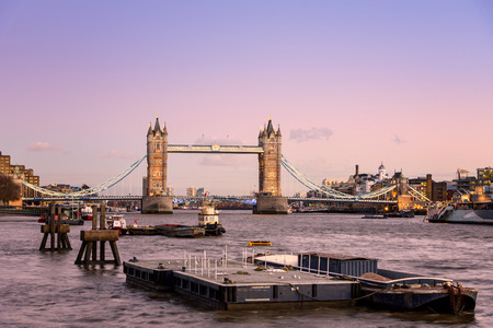 Tower Bridge is still a busy crossing of the Thames: it is crossed by over 40,000 people (motorists, cyclists and pedestrians) every dayのeditorial素材
