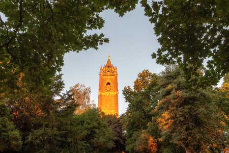 The Cabot tower was constructed in memory of John Cabot, located in Bristol, England.の写真素材