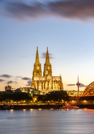 Cologne Cathedral  is a Catholic cathedral in Cologne, Northrhine-Westfalia, Germany.の写真素材
