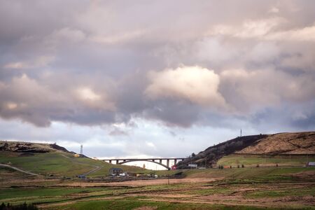 On opening, the bridge was the longest single-span non-suspension bridge in the world and it is the longest concrete arch bridge in the UK.の写真素材