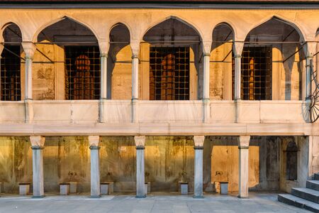 Special area in Sultan Ahmet Camii for ablution before ritual, Istanbul.の写真素材