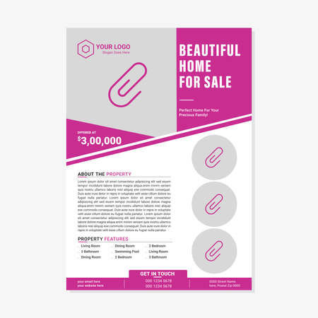 Corporate Business Event Real Estate Flyer and Brochure Design Templateのイラスト素材