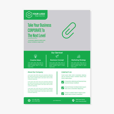 Corporate Business Event Real Estate Flyer and Brochure Design Templateのイラスト素材