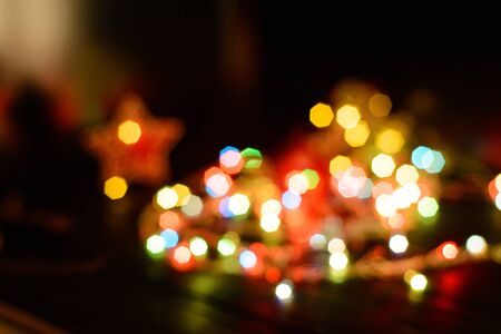 defocused christmas lights