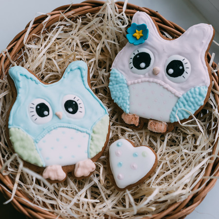 Valentine's day colored cookies