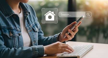 Person typing on laptop with digital security login screen and lock icon hands computer 3の素材