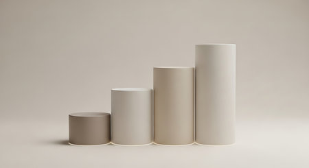 Error: Unsupported file format: D:/JPG\Four graduated cylindrical pedestals in neutral tones podium cylinder.jpgの素材