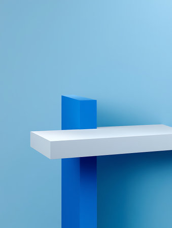 Error: Unsupported file format: D:/JPG\Abstract geometric podium with blue and white blocks on light blue background stage.jpgの素材