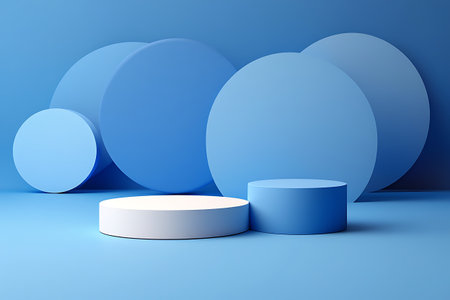 Error: Unsupported file format: D:/JPG\Minimalist blue and white podiums with circular backdrops abstract background.jpgの素材