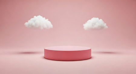 Error: Unsupported file format: D:/JPG\Pink cylinder podium with white clouds against pastel pink background image.jpgの素材