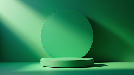 Error: Unsupported file format: D:/JPG\Green circular podium with light beam and shadow backdrop stage display.jpgの素材
