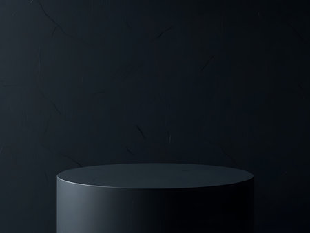 Error: Unsupported file format: D:/JPG\Dark gray cylindrical podium against textured dark wall display stage.jpgの素材