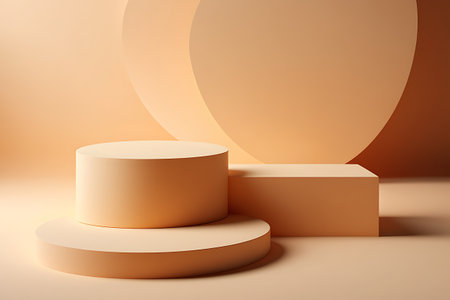 Error: Unsupported file format: D:/JPG\Two geometric pedestals in peach and orange tones podium display.jpgの素材